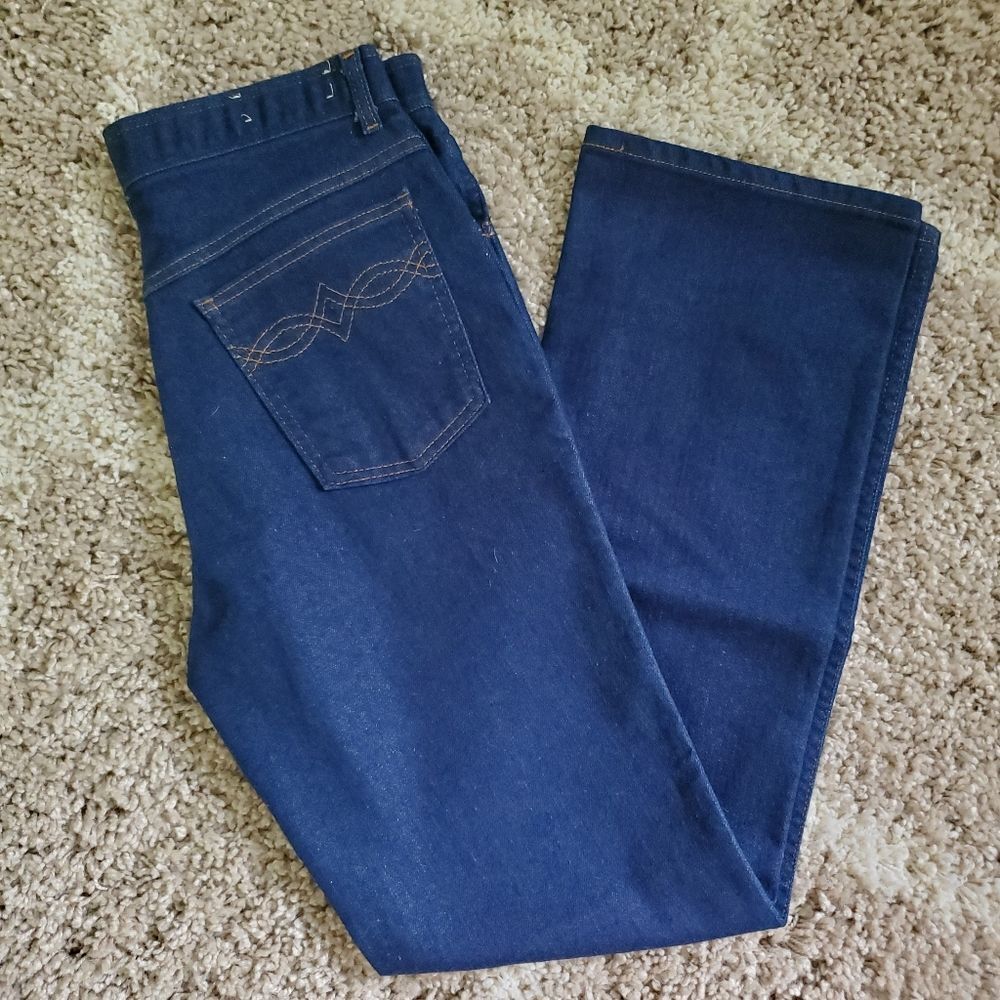 Vintage 1980s Jeans Men's Size 32x32 Made in USA Dark Blue